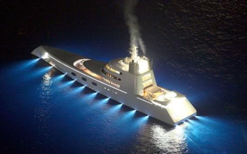 Новая супер-яхта российского олигарха, отделанная изнутри кожей акул и крокодилов