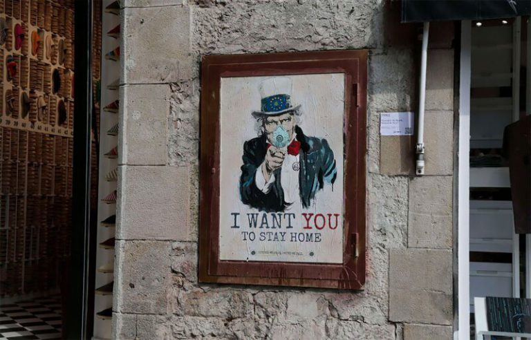 17 произведений стрит-арта по теме CoVid-19