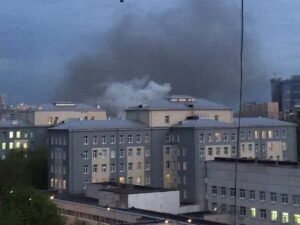 Пожар в больнице 50 в Москве