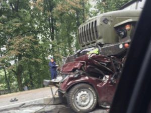 ДТП с колонной военной техники в Ярославской области