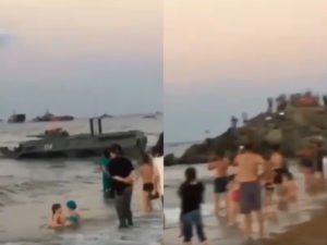 Тренировка военной техники в Каспийске