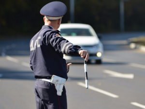 Нарушительница ПДД