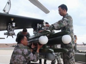 Испытания новой китайской управляемой ракеты