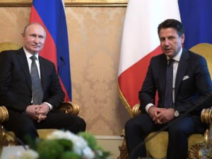 Владимир Путин и премьер Итарии