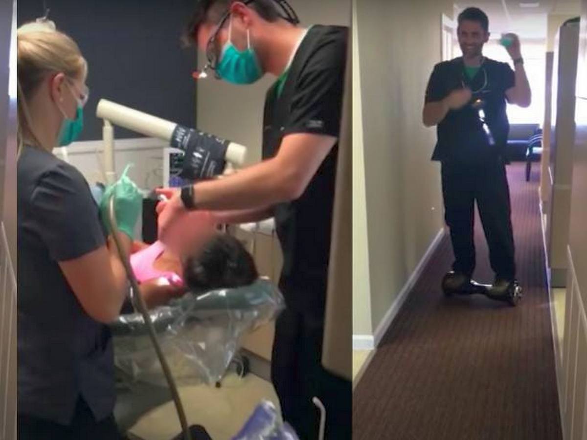 Стоматолог удалил пациенту зуб, стоя на гироскутере
