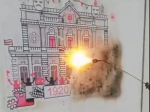 В Минске выжигают граффити