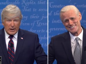 Болдуин и Керри спародировали дебаты Трампа и Байдена