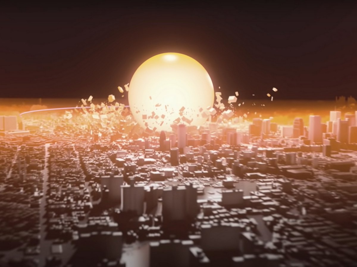 Результат взрыва 800-килотонной бомбы