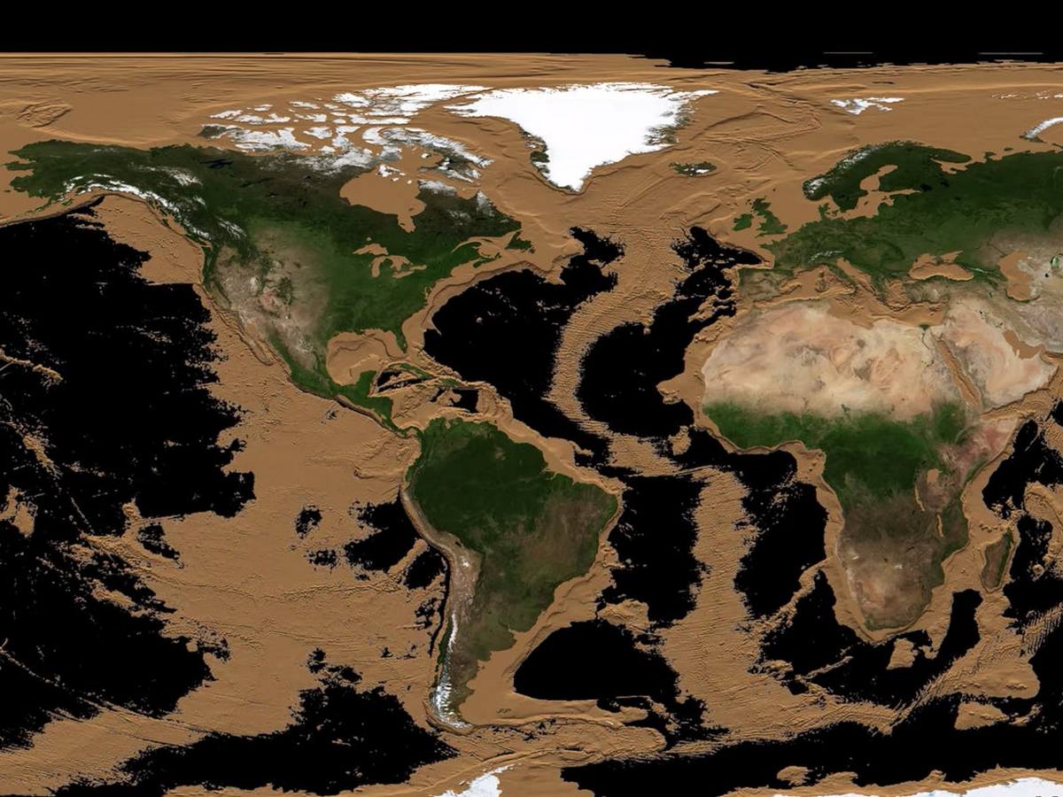 Ученый показал, как будет выглядеть Земля, если исчезнут моря и океаны