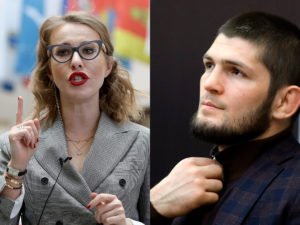 Ксения Собчак и Хабиб Нурмагомедов