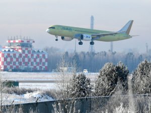 Первый полет МС-21 с российскими двигателями попал на видео