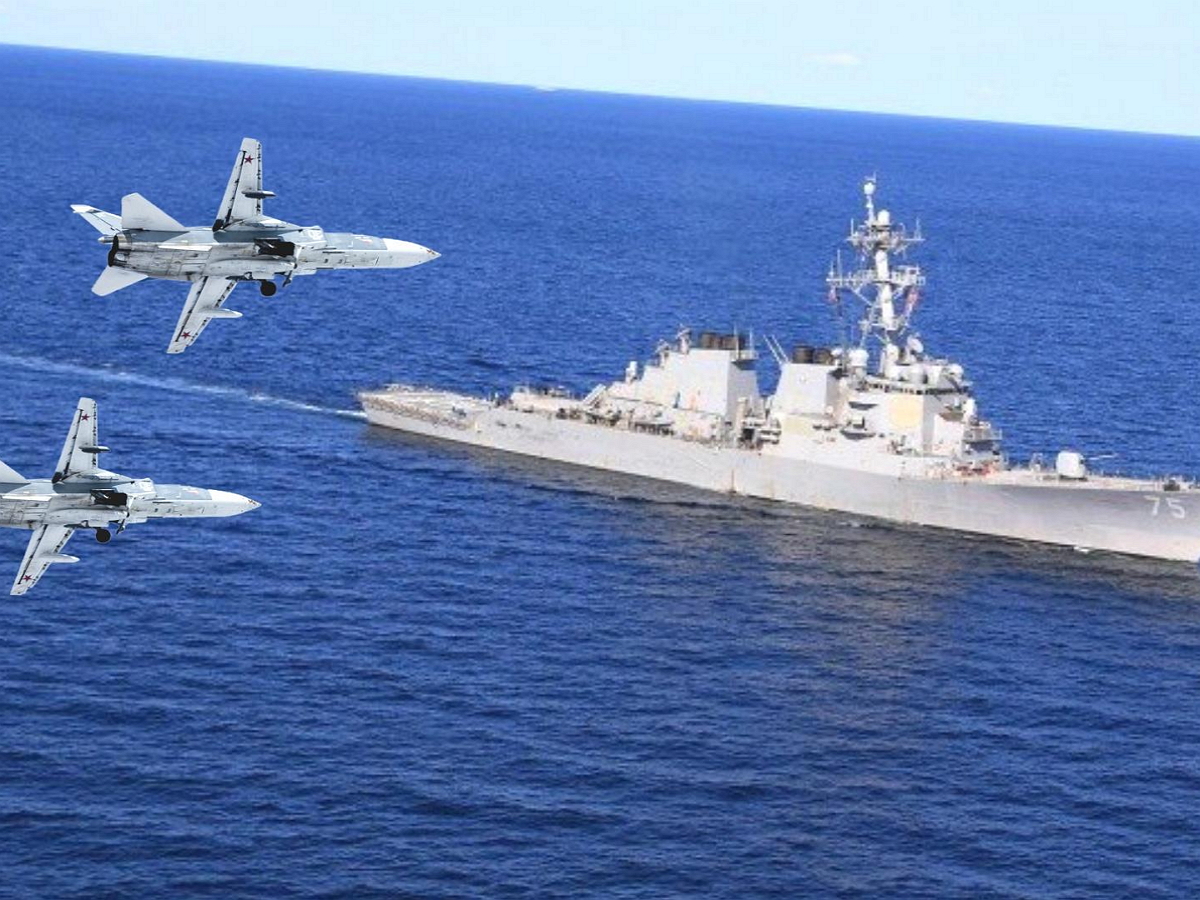 Вошедший в воды Чёрного моря эсминец ВМС США получил предупреждение о наведении на него ракет РФ 