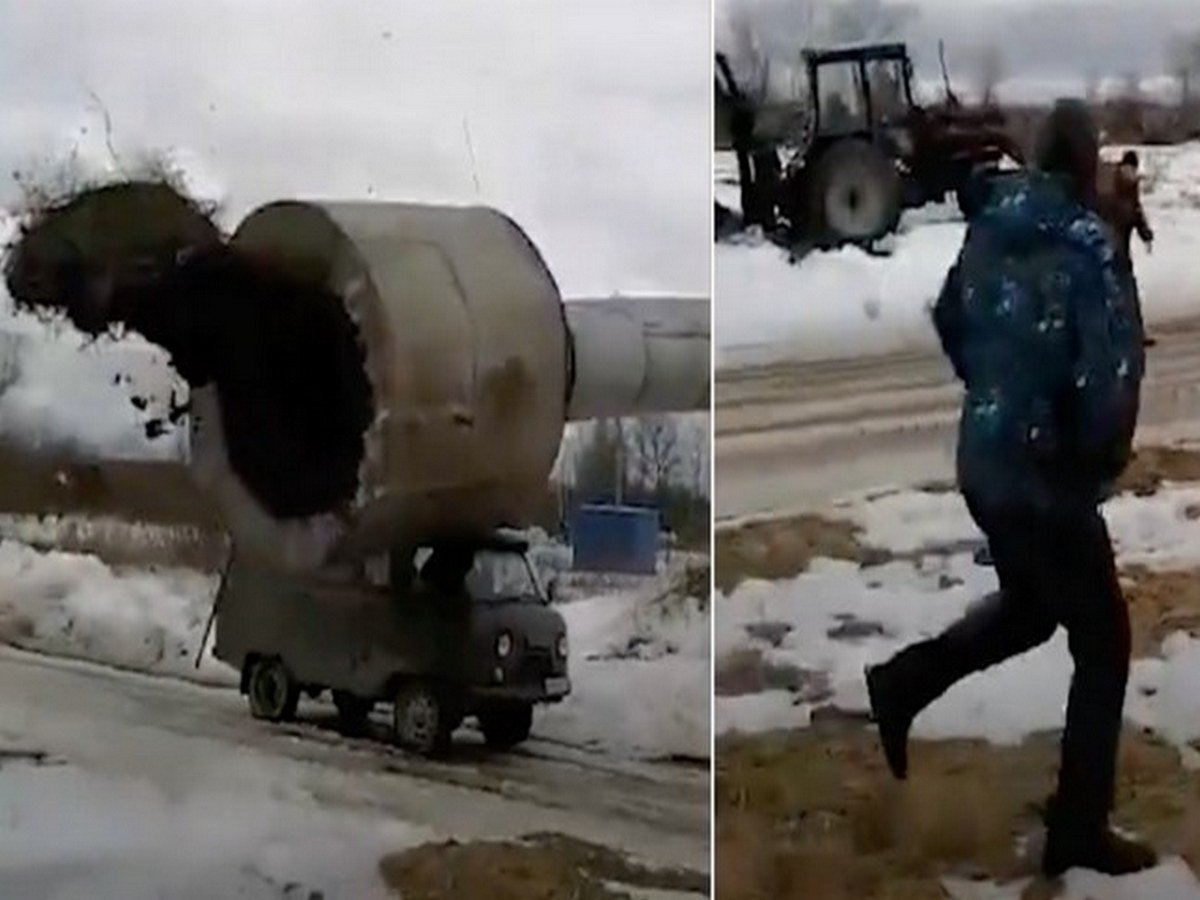 Эпическое падение водонапорной башни на УАЗ посмотрели более 22 тысяч пользователей