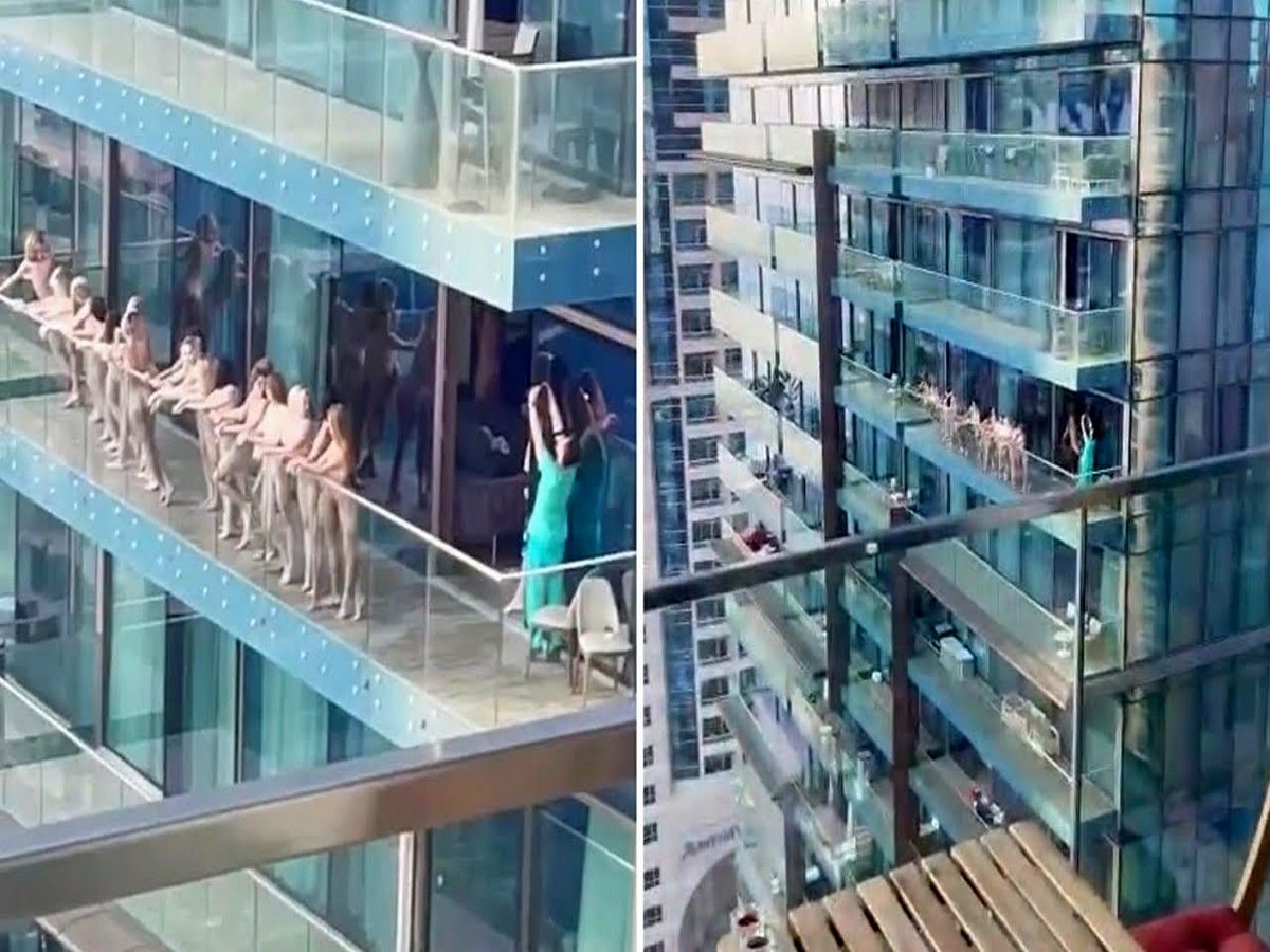 Власти Дубая возмущены фотосессией на балконе одного из небоскрёбов с участ...