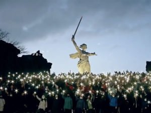 Съемки видео на Мамаевом кургане