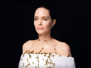 Анджелину Джоли облепили пчелы на сьемках социального ролика