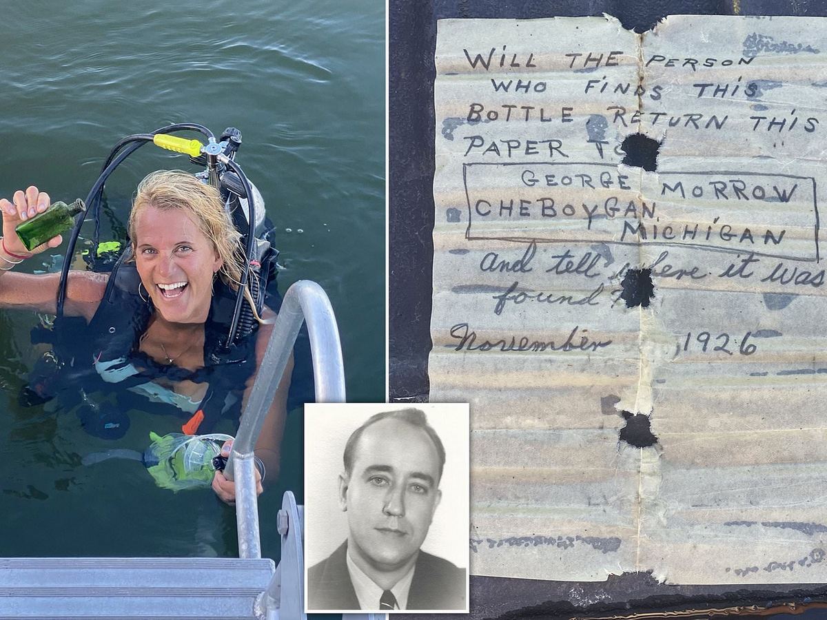 Женщина обнаружила письмо в бутылке, отправленное 95 лет назад, и нашла родственника отправителя
