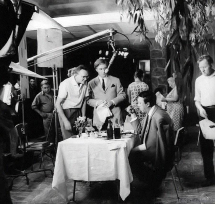 Редкие кадры со съемок фильмов  «Мосфильма».