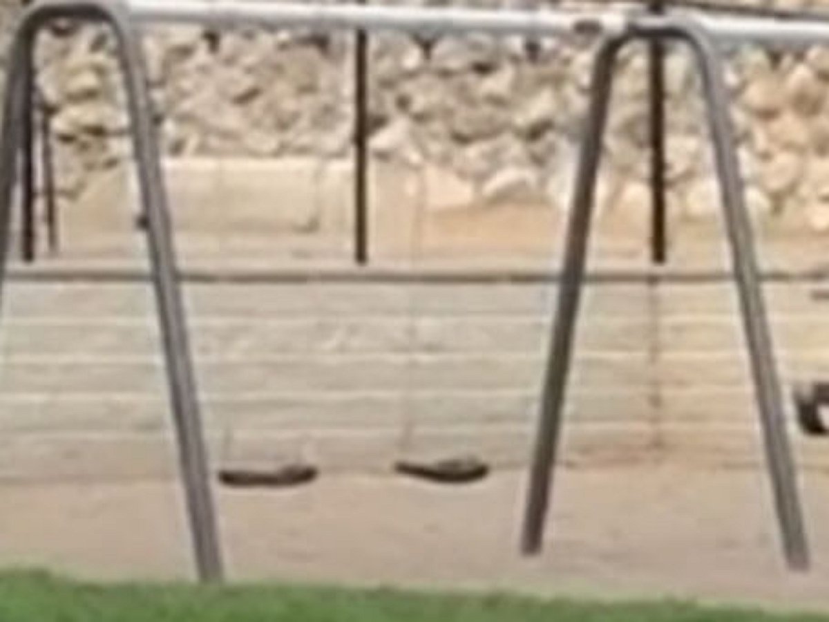 В Канаде невидимка решил покачаться на качелях