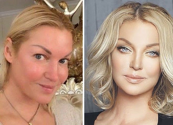 Звезды с макияжем и без