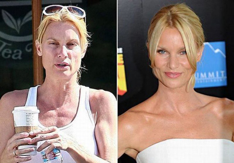 Звезды с макияжем и без