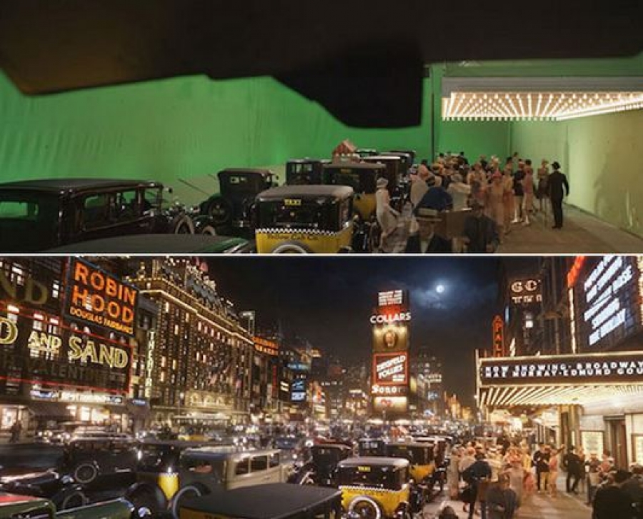 Сцени от филми преди и след специални ефекти