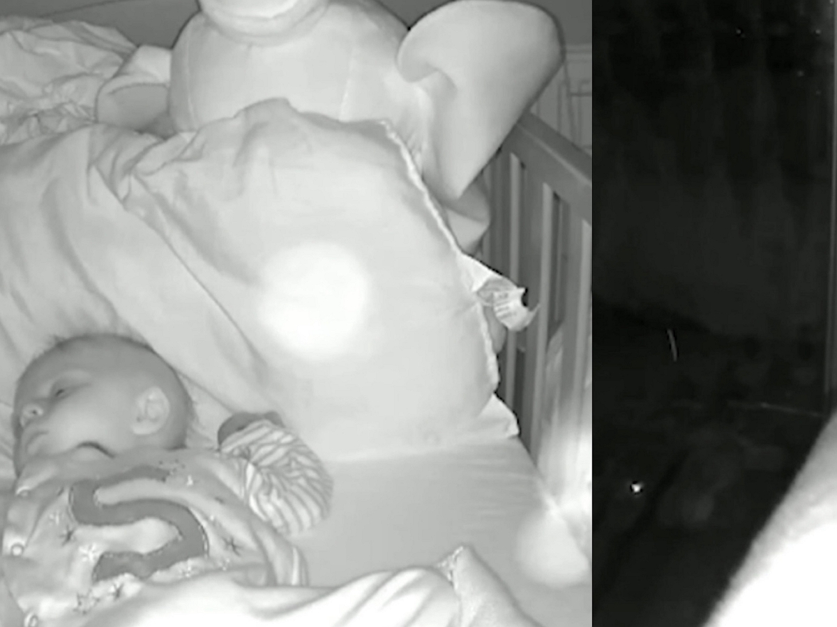 Призрачный силуэт у кроватки младенца попал на видео, напугав родителей