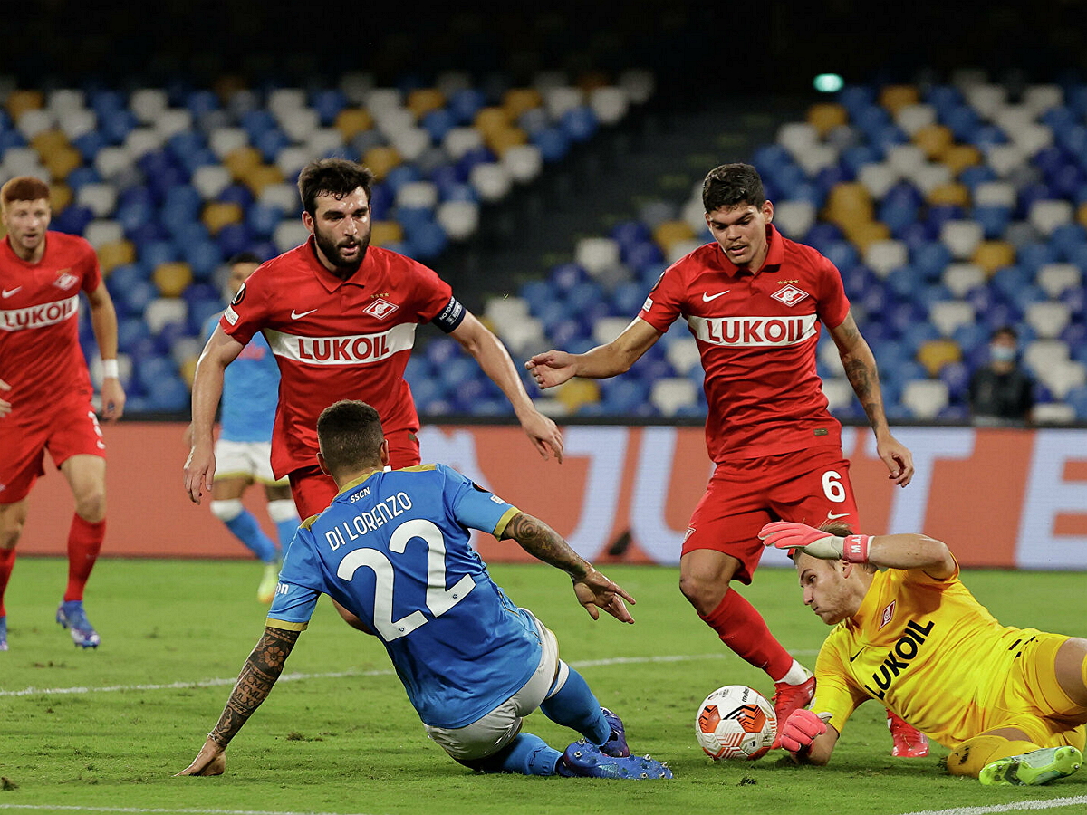 «Спартак» обыграл «Наполи» в матче Лиги Европы, пропустив гол уже на 12-й секунде