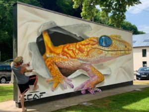Уличный художник преображает серые улицы мегаполиса граффити с 3D-иллюзиями