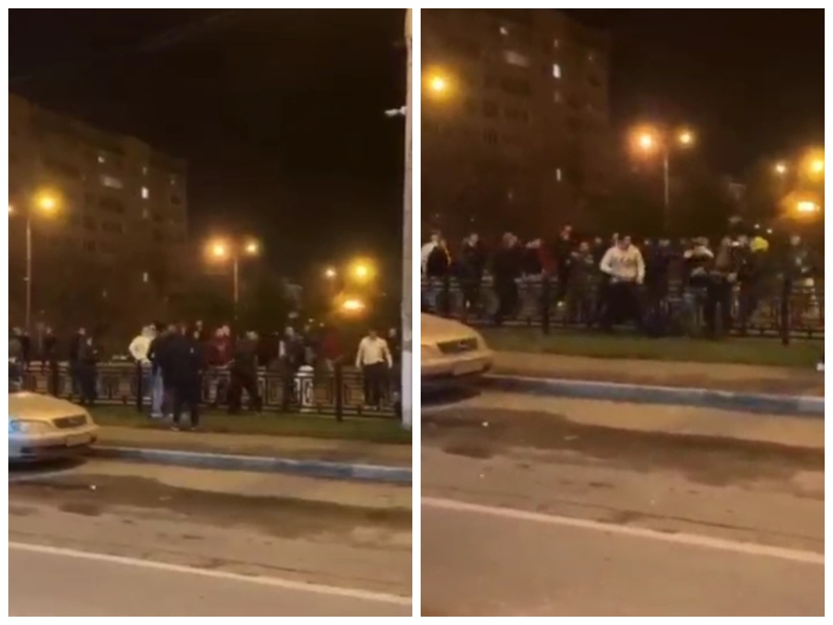 Массовая драка со стрельбой в подмосковном Домодедово попала на видео
