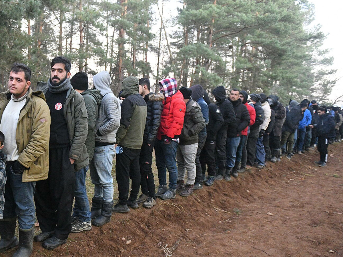 Мигранты на белорусской границе