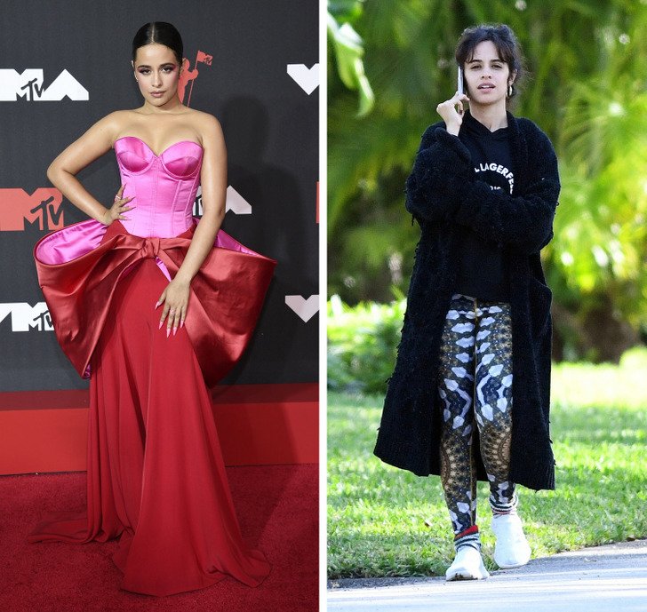 Звезды на красной ковровой дорожке и в обычной жизни