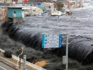 Японию и Калифорнию накрыло мощное цунами: опубликовано видео из космоса