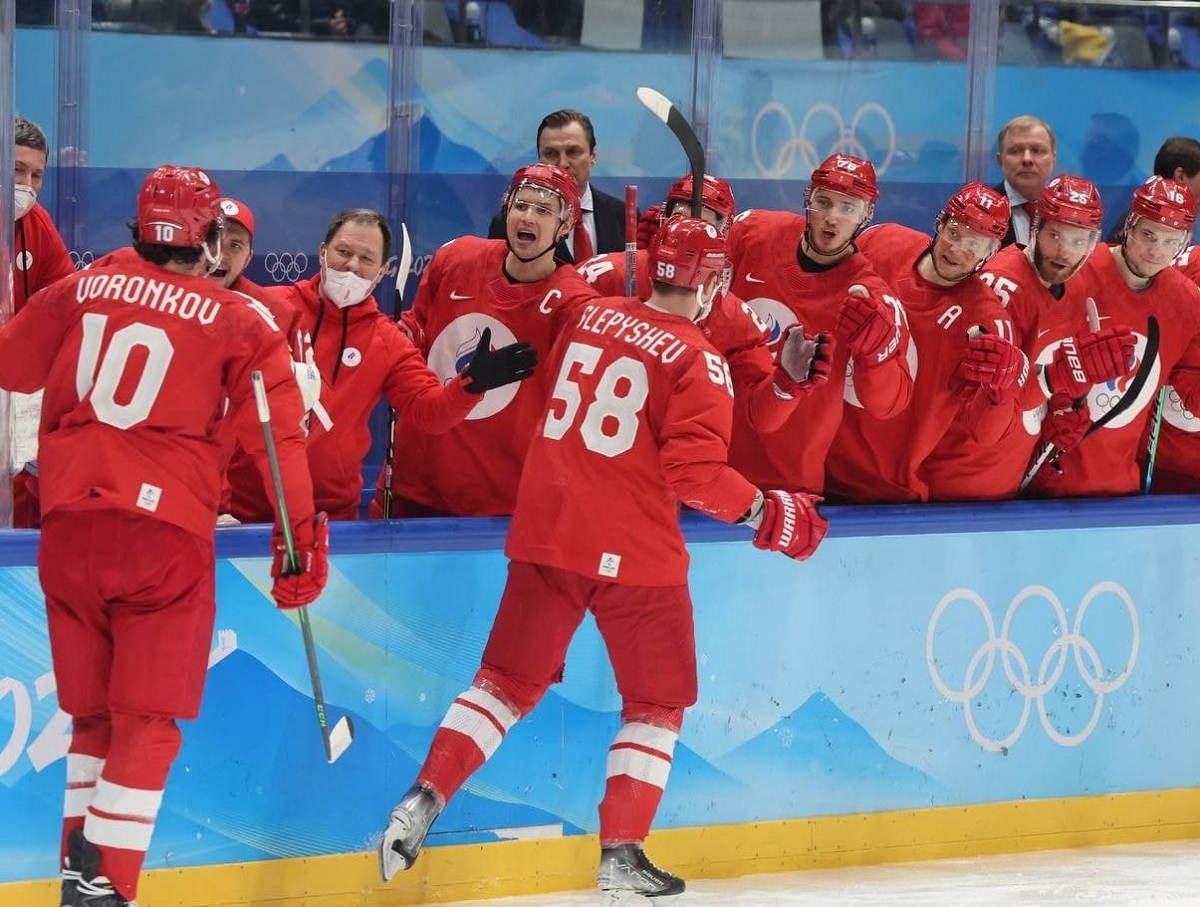 Rossiiskie hokkeisti na Olimpiade