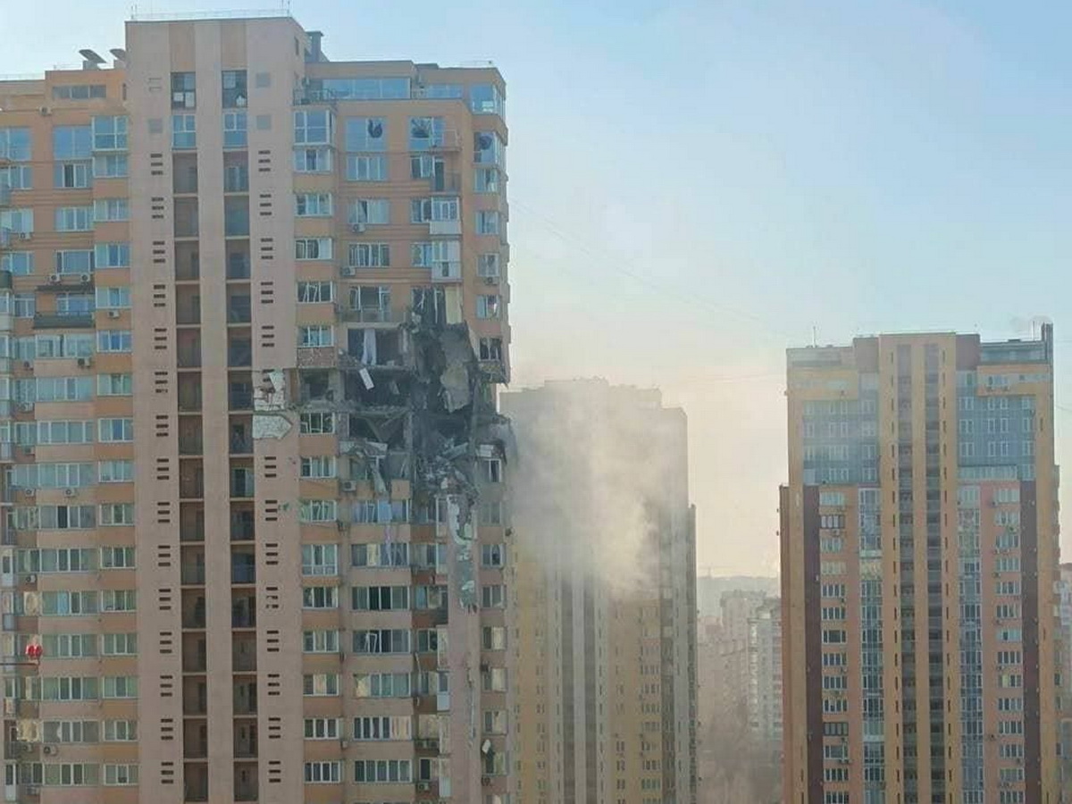 Дом разрушен в Киеве