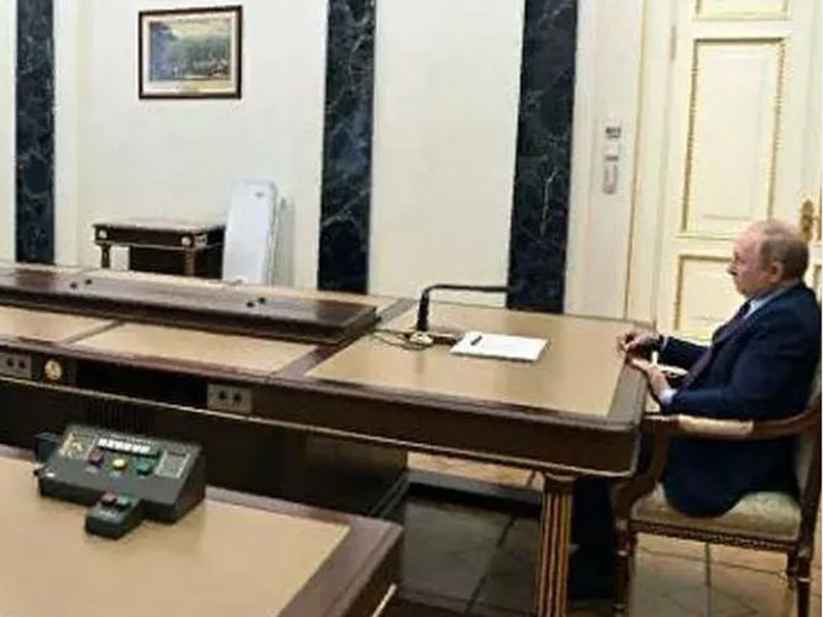 столы Путина Макрон Шойгу