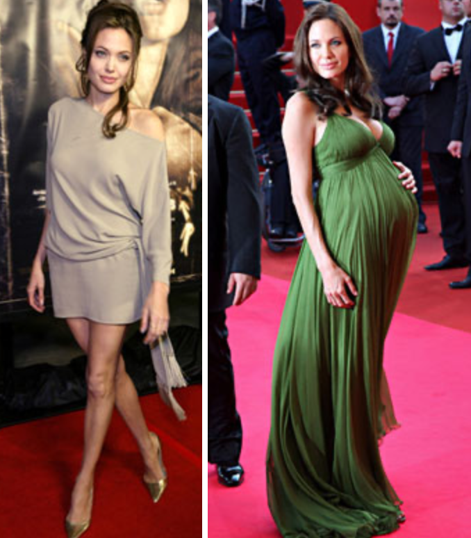 Как менялись лица знаменитостей во время беременности