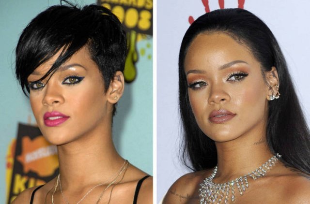 Голливудские знаменитости с короткими и длинными волосами