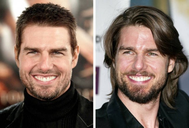 Голливудские знаменитости с короткими и длинными волосами