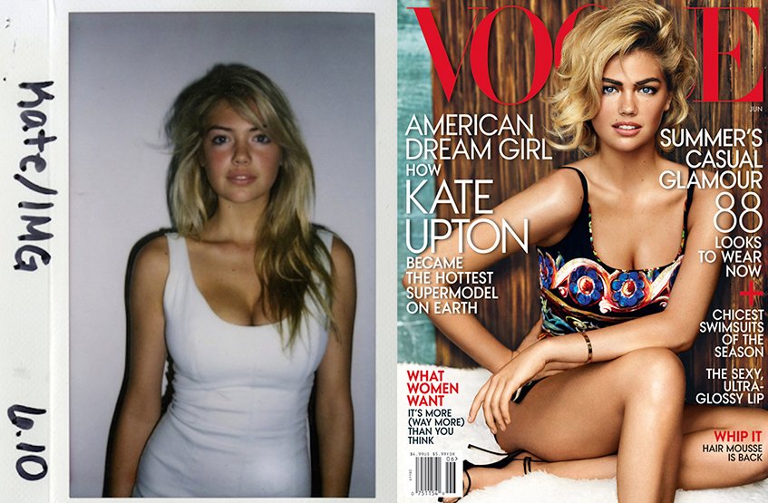 Первые фото топ-моделей на полароид в самом начале их карьеры