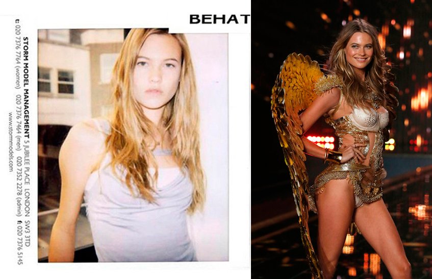 Первые фото топ-моделей на полароид в самом начале их карьеры