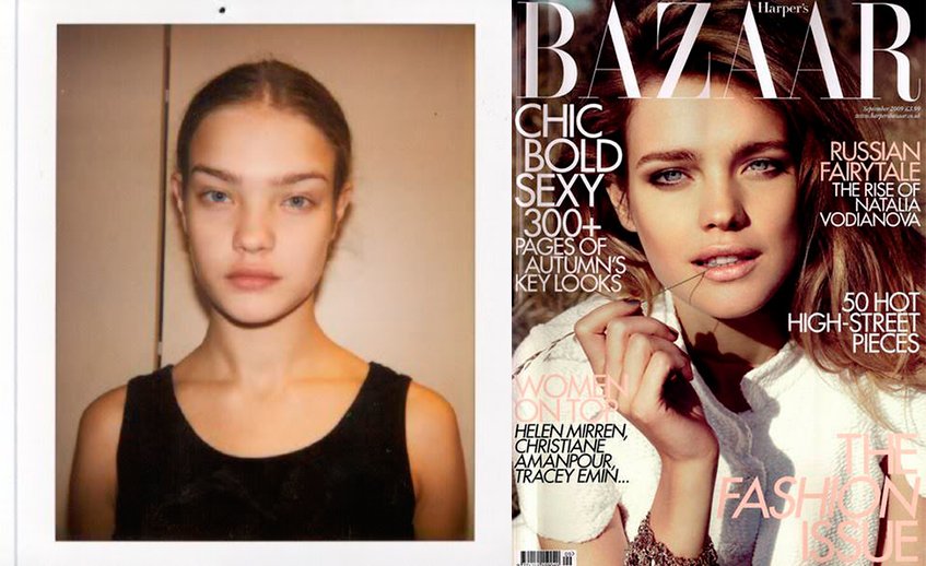 Первые фото топ-моделей на полароид в самом начале их карьеры