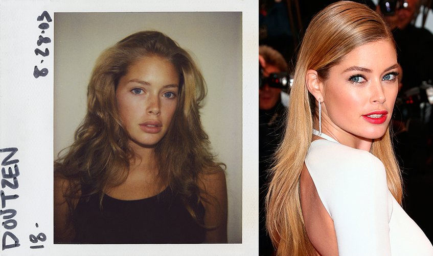 Первые фото топ-моделей на полароид в самом начале их карьеры