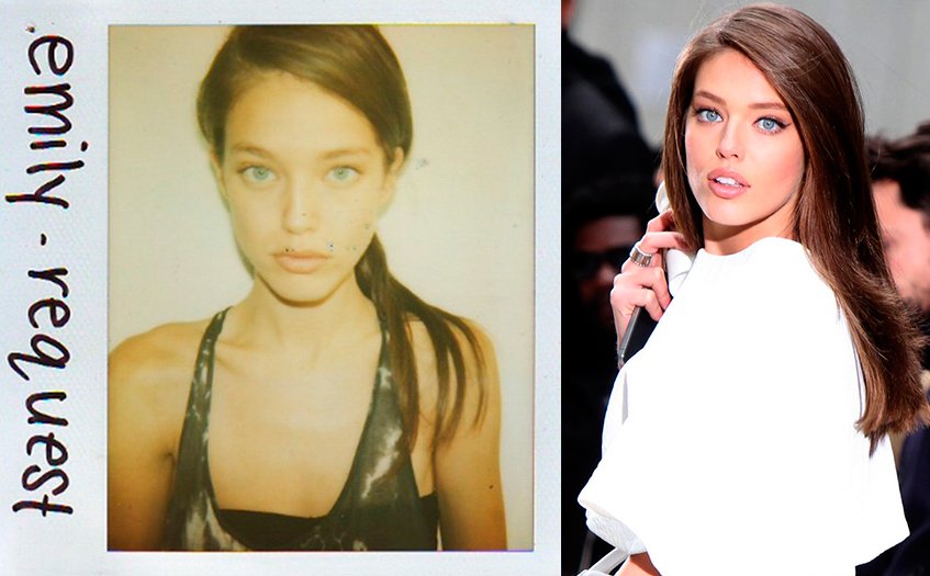 Первые фото топ-моделей на полароид в самом начале их карьеры