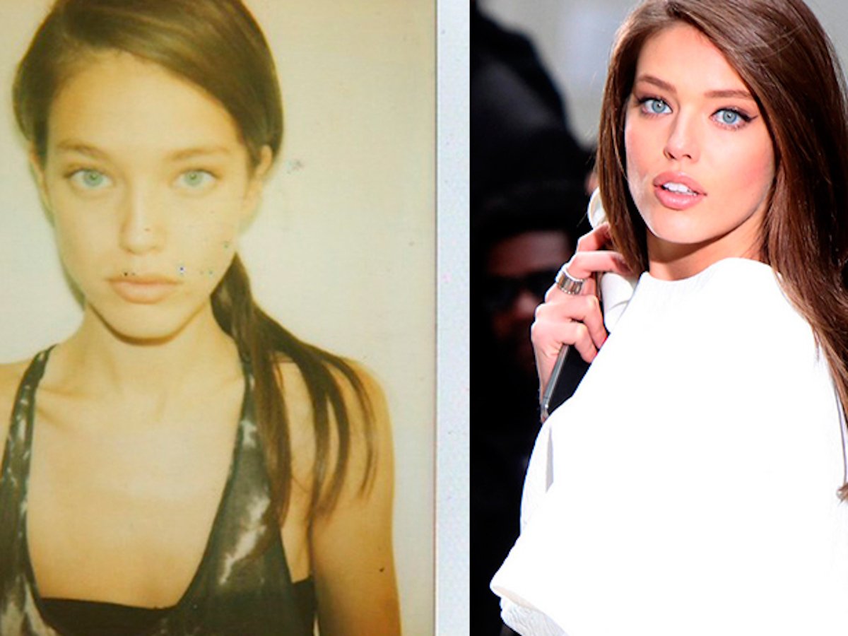 Первые фото топ-моделей на полароид в самом начале их карьеры