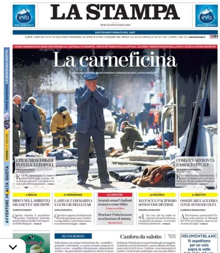 URA.RU подаёт в суд на итальянский таблоид La Stampa за фейк про «бойню в Киеве» с использованием фото из Донецка (ФОТО)