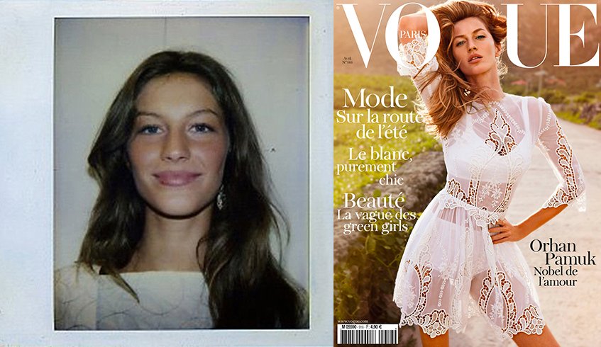 Первые фото топ-моделей на полароид в самом начале их карьеры