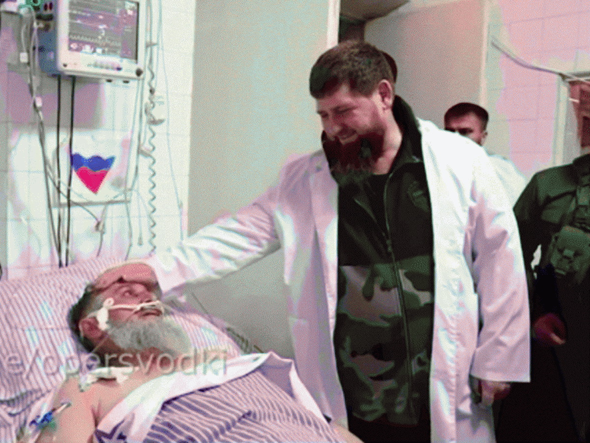 Кадыров навеcтил раненого в Мариуполе Геремеева