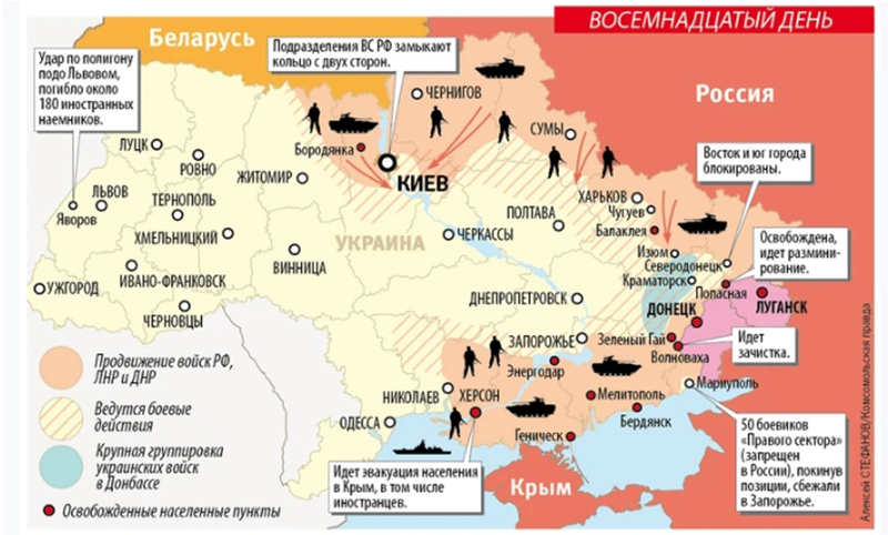 Карта боевых действий