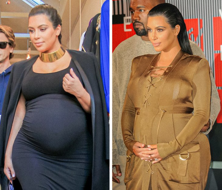 Беременные звезды, которые показали свое положение во всей красе